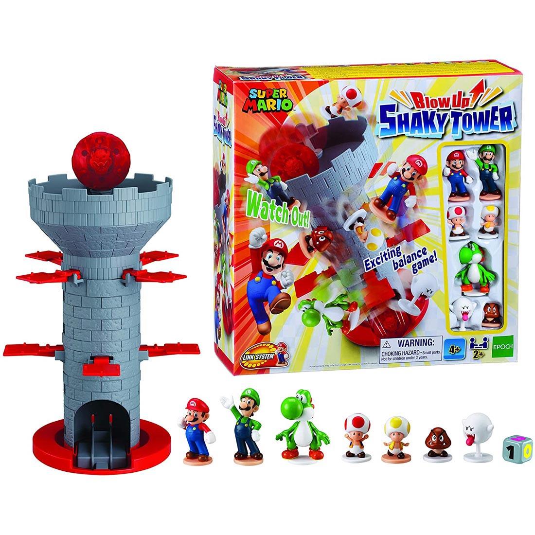 Super Mario Blow Up Shaky Tower Balance Game