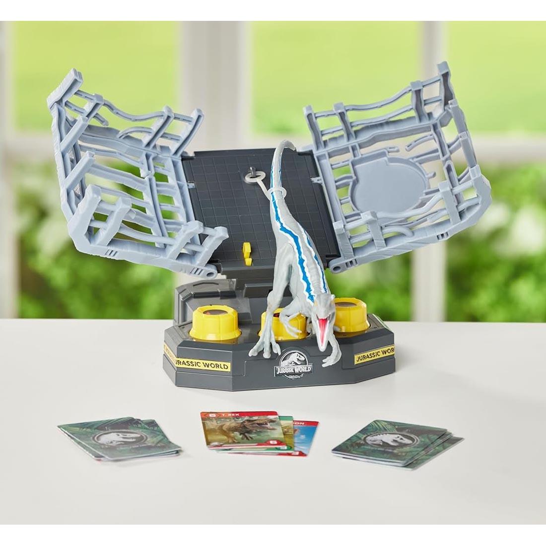 Jurassic World Cage Breaker Game with cage open