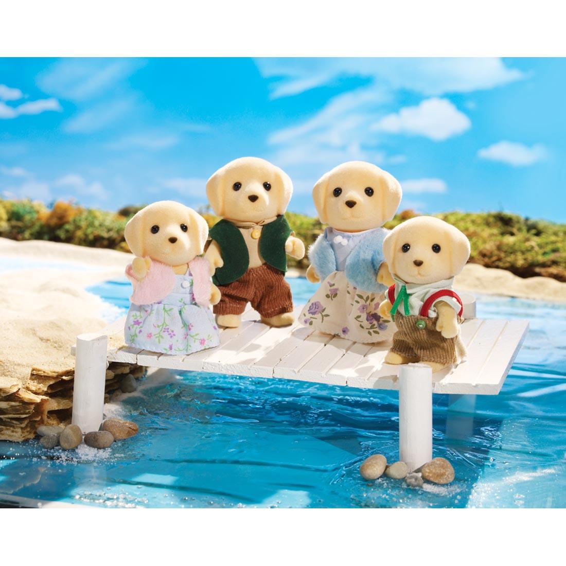 Calico Critters Yellow Labrador Family