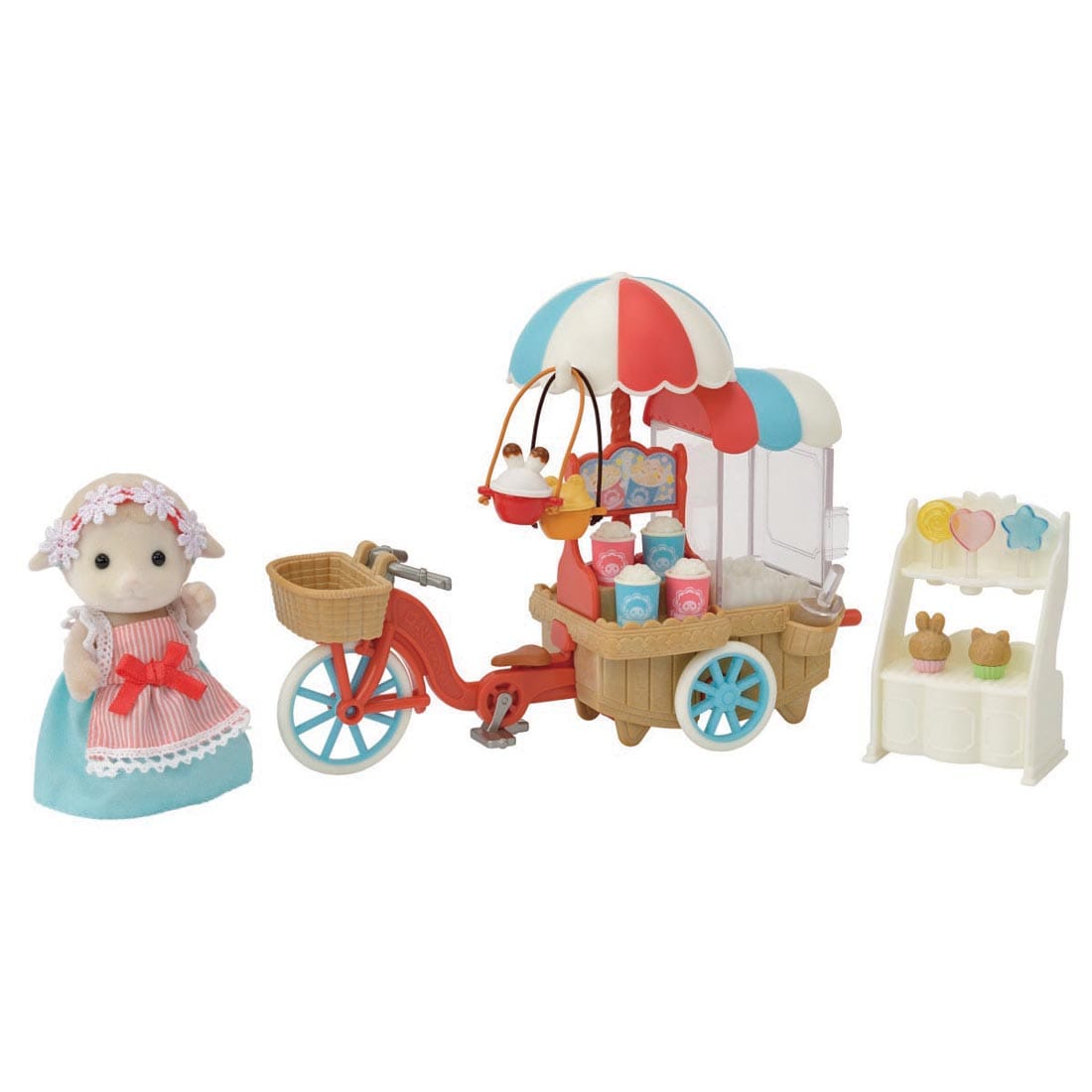 Calico Critters Popcorn Delivery Trike Set