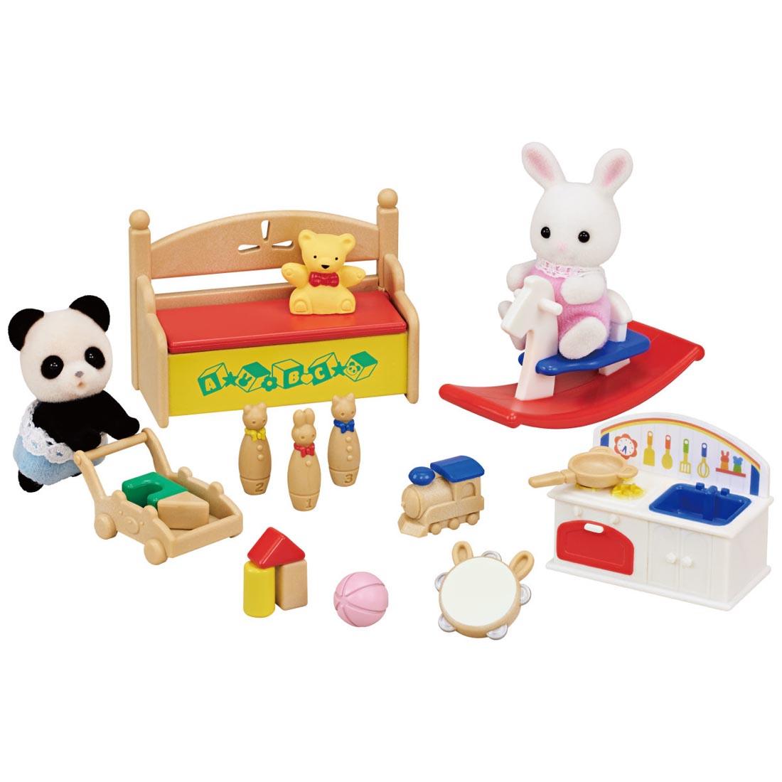 Calico Critters Baby's Toy Box Set
