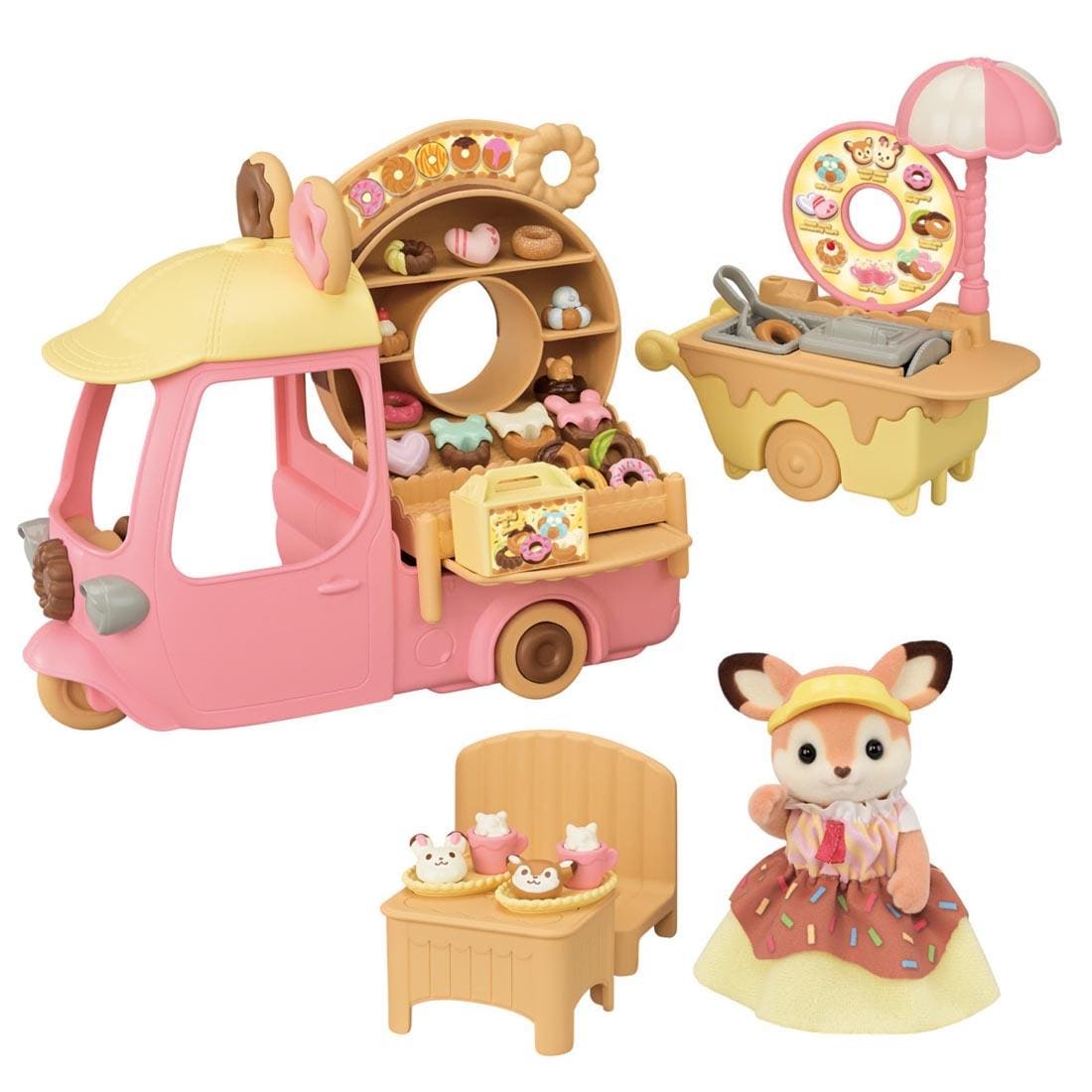 Calico Critters Dip Dip Donuts Wagon set