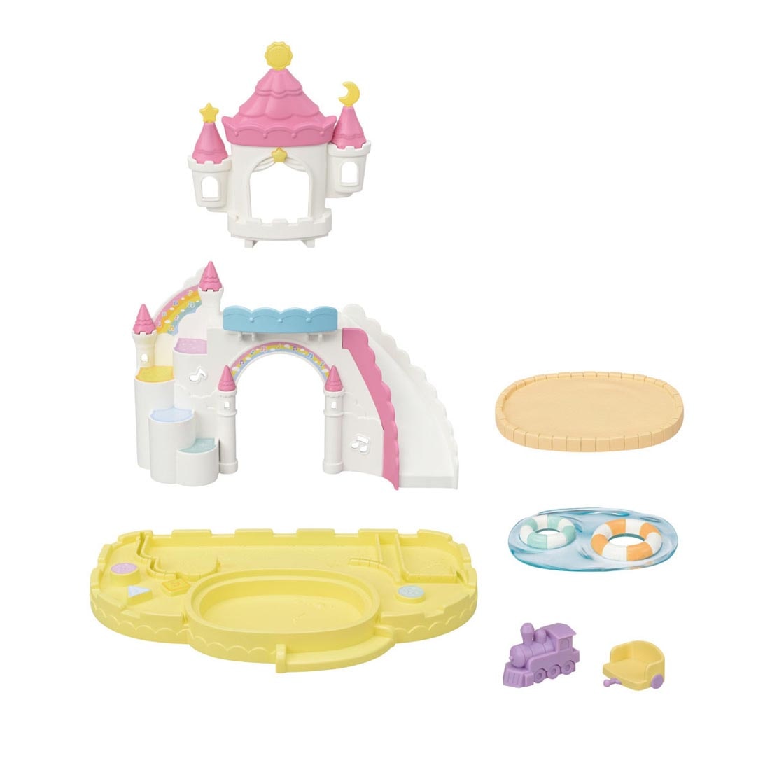 components of the Calico Critters Nursery Sandbox & Pool set