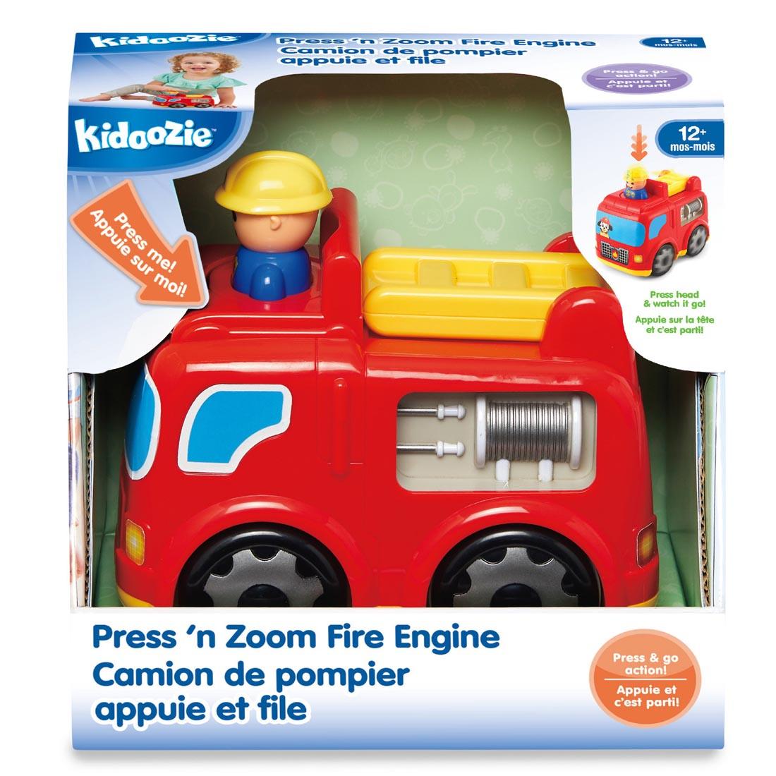 Kidoozie Press 'n Zoom Fire Engine