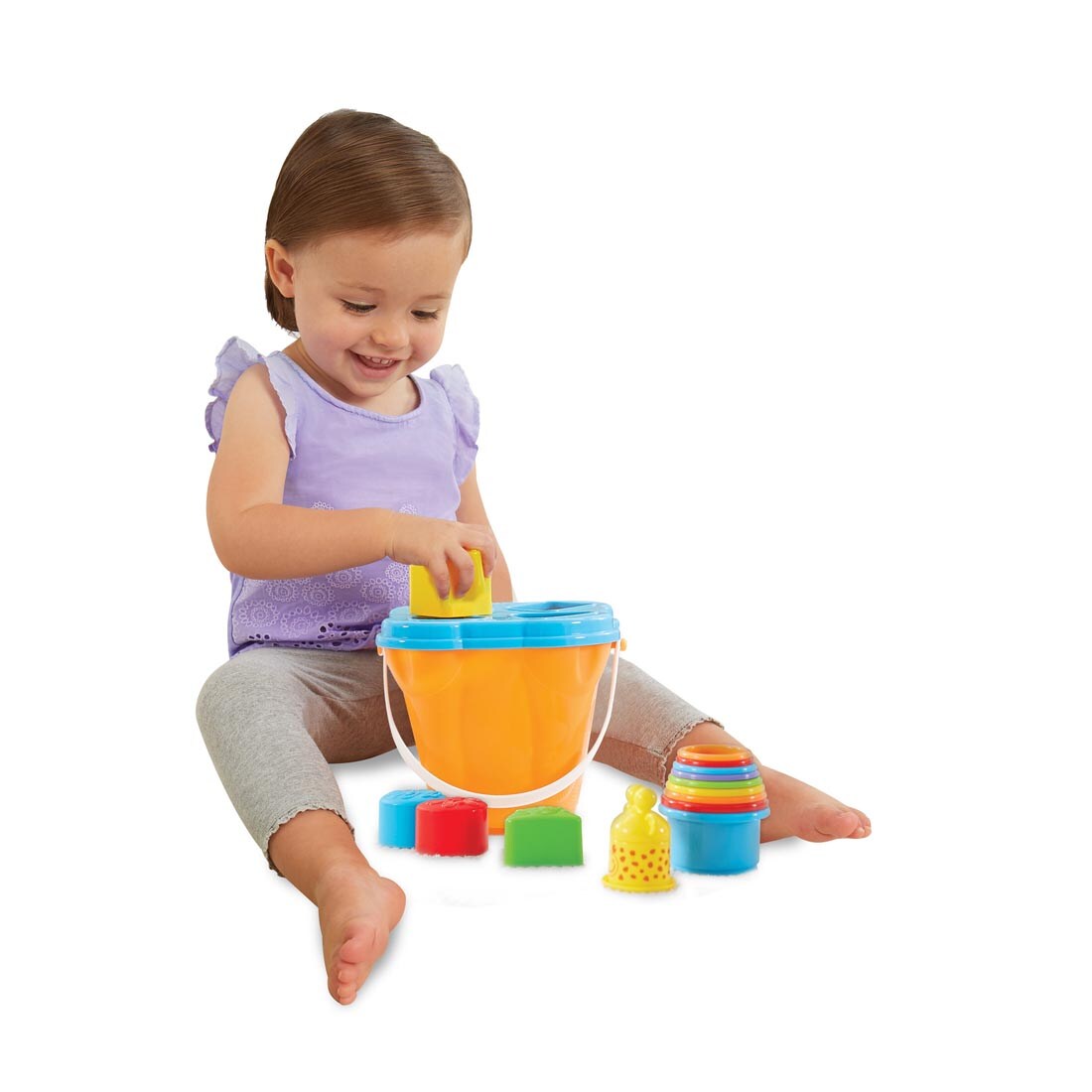 child playing with the Kidoozie Stack 'n Sort