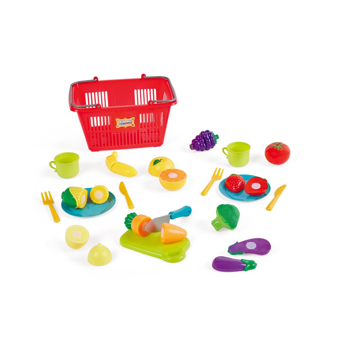 contents of the Slice 'N Play Shopping Set By Kidoozie