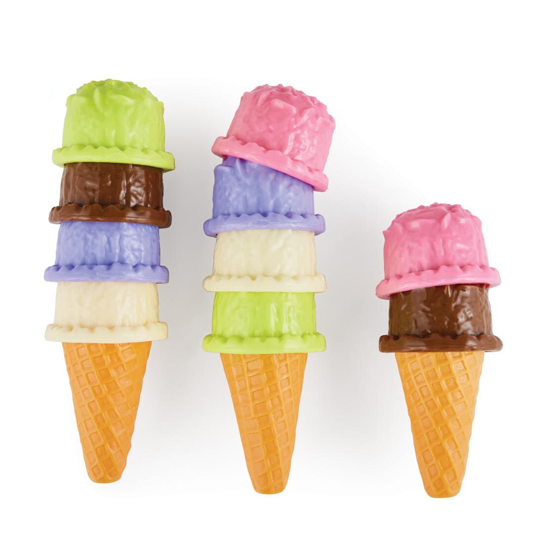 ice cream and cones from the Ice Cream Party Playset By Kidoozie