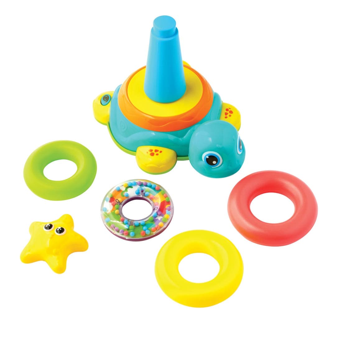 Bump Around Stacking Turtle By Kidoozie with rings off