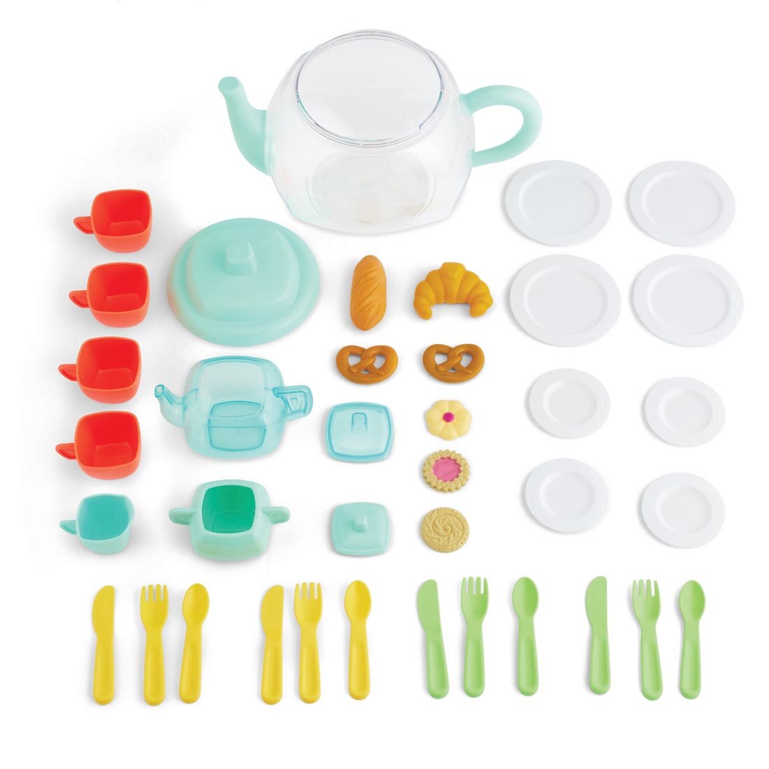 components of the Teapot Storage Set By Kidoozie