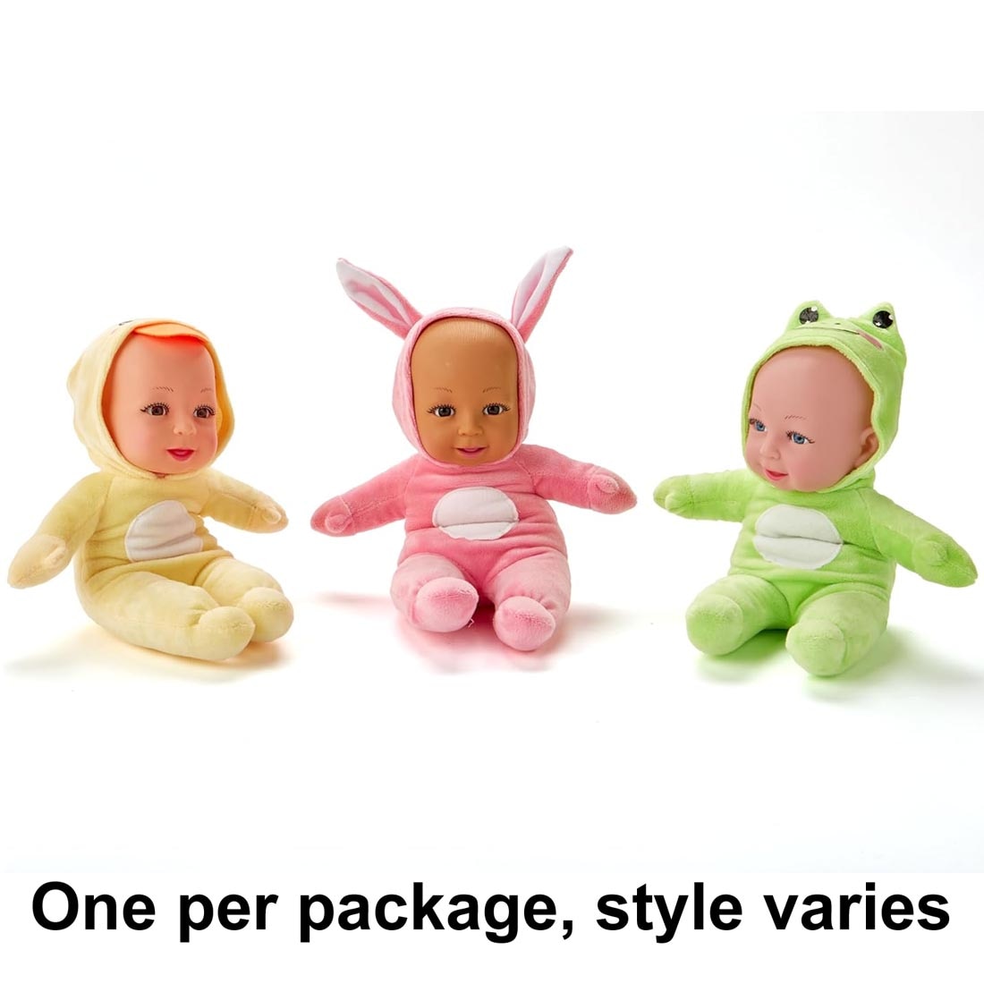 3 Snuggle Babies By Kidoozie plus text One per package, style varies