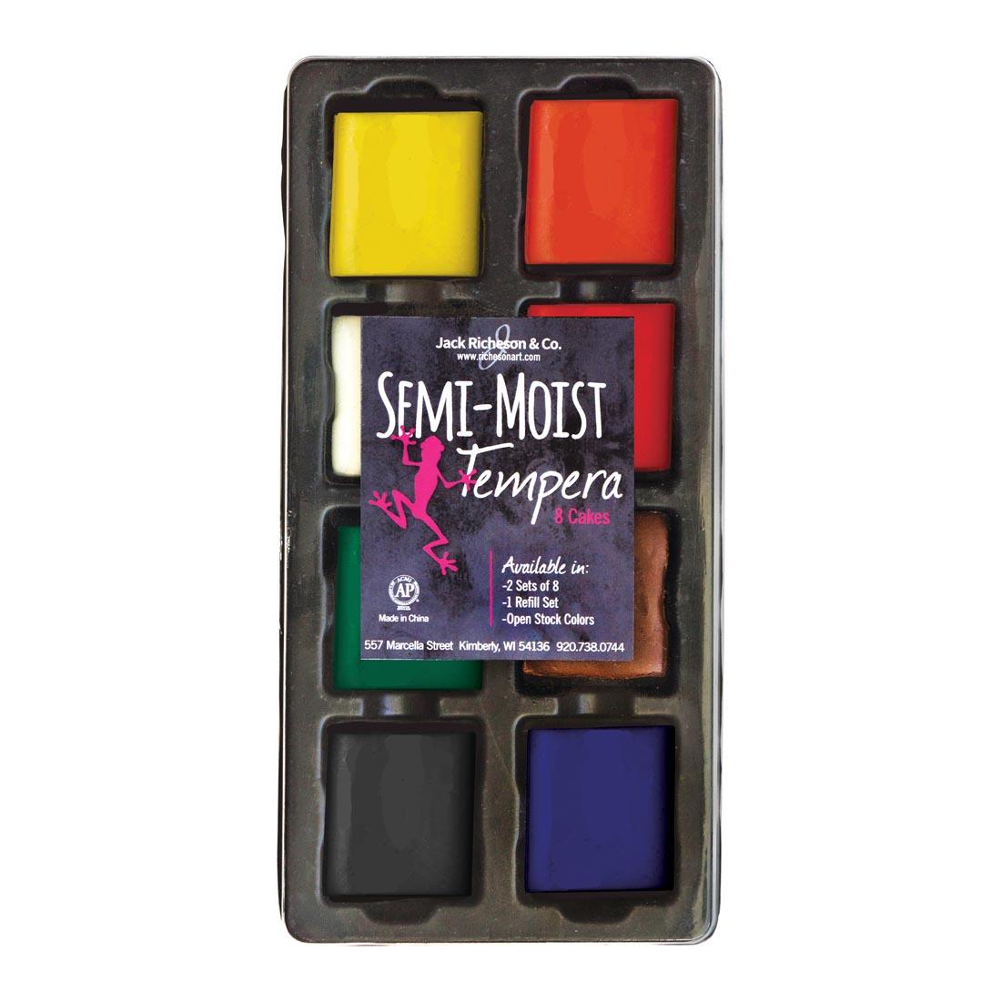 Richeson Semi-Moist 8-Color Tempera Cake Set