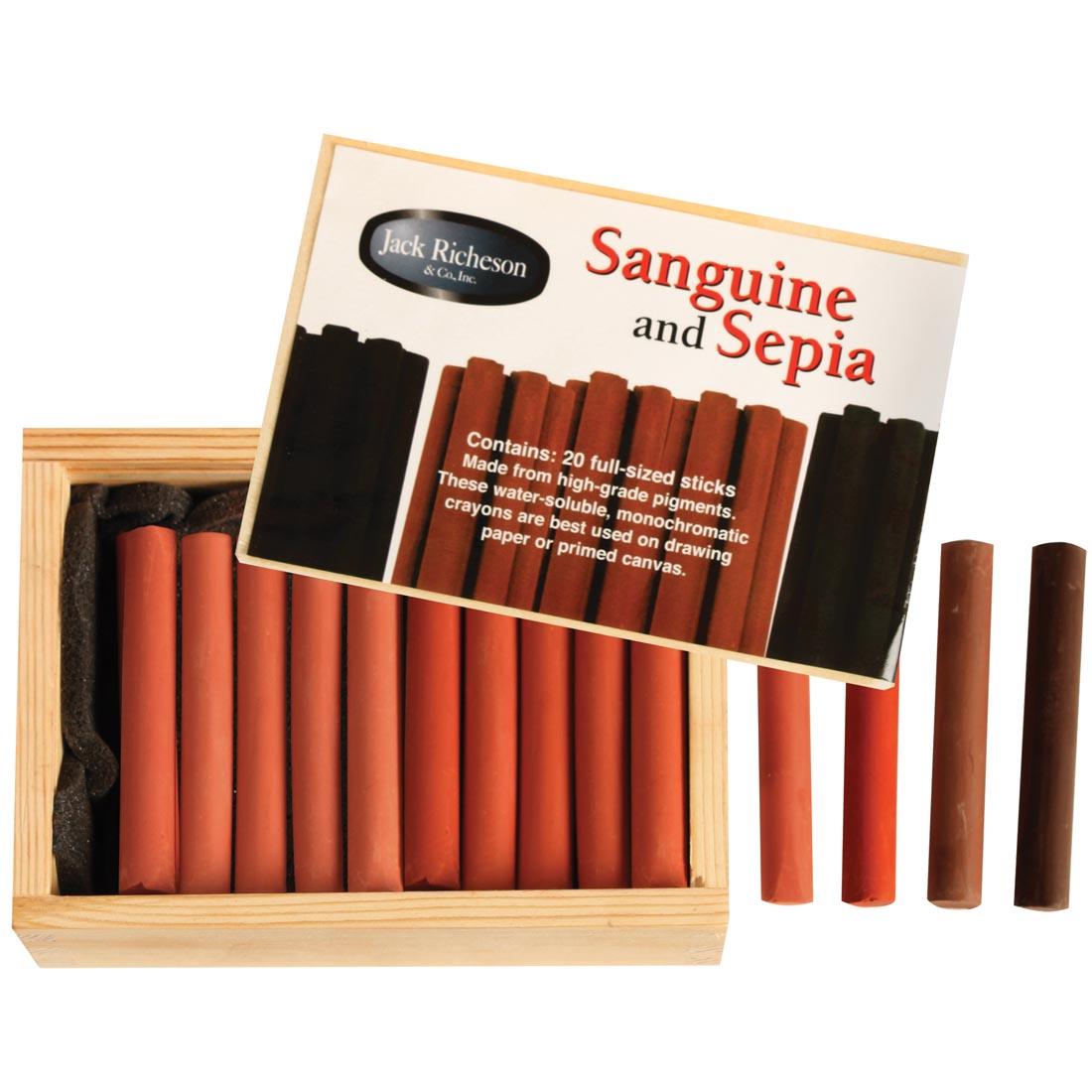 Jack Richeson Sanguine & Sepia Crayon Set