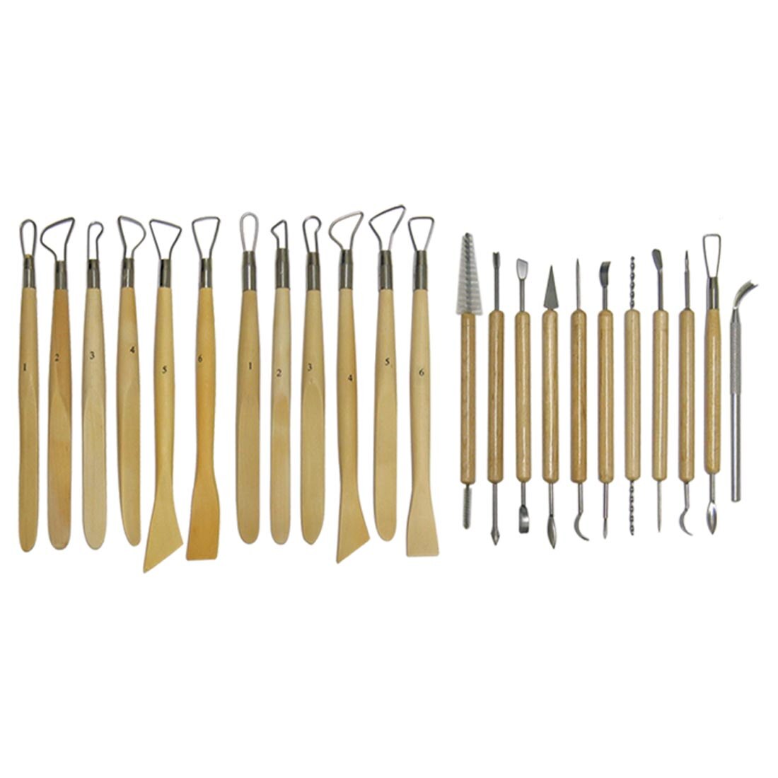23 individual tools found in the Richeson Modeling Tool Assortment Canister