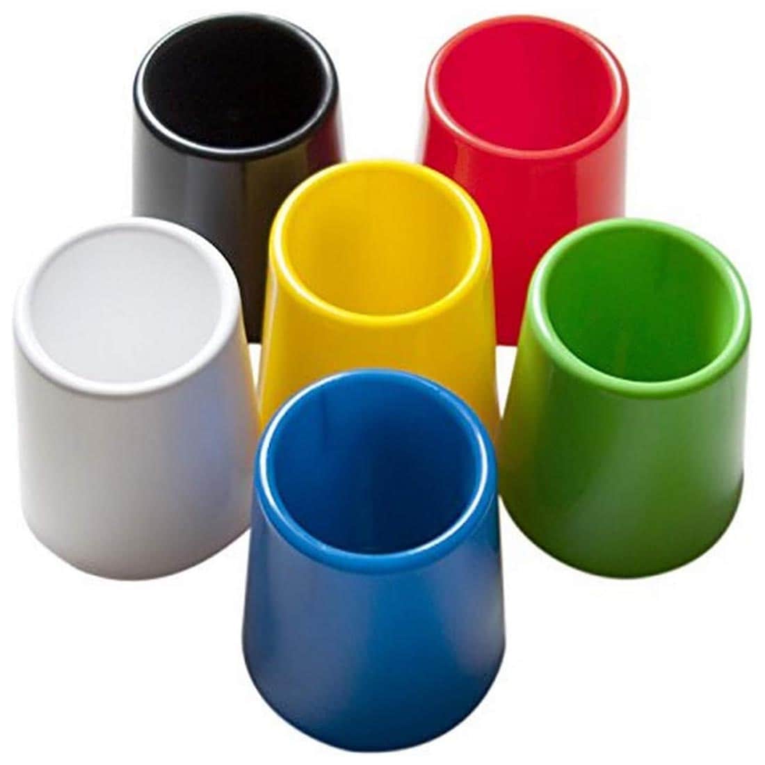 6 different colors of Richeson Plastic Water Pots