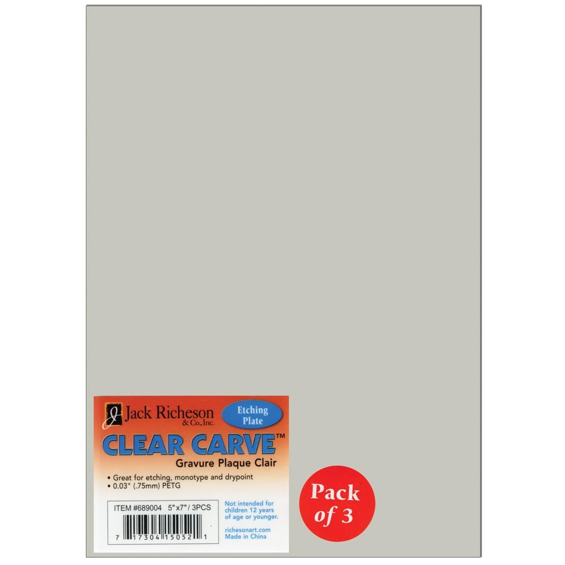 Richeson Clear Carve Etching Plates