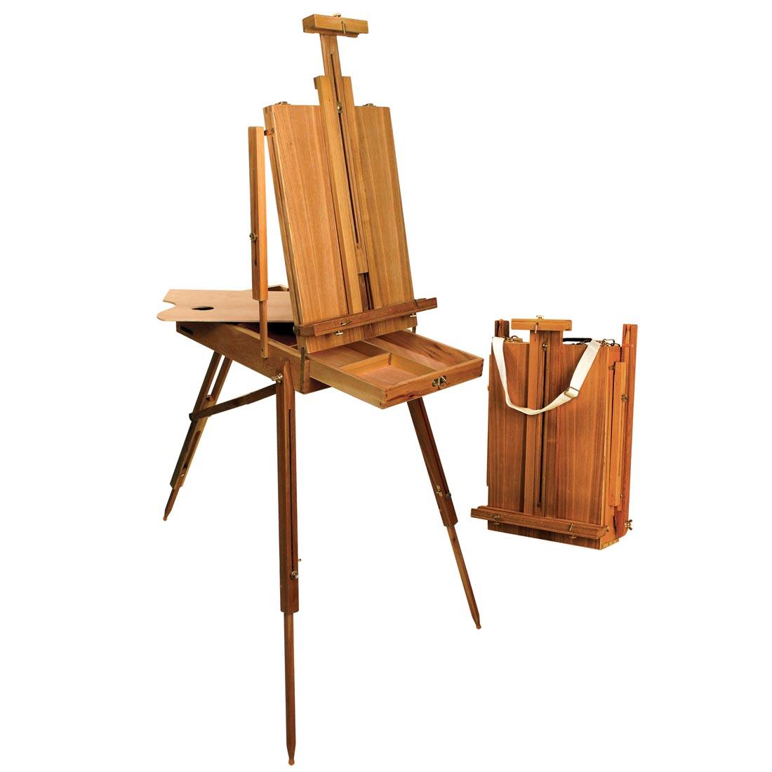 Jack Richeson Weston French Easel shown both open and folded