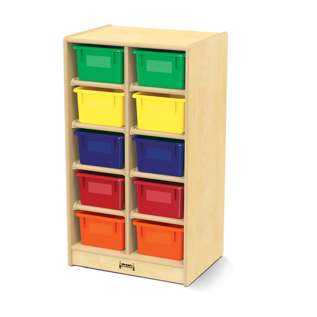 10-Tray Mobile Storage With Colored Trays