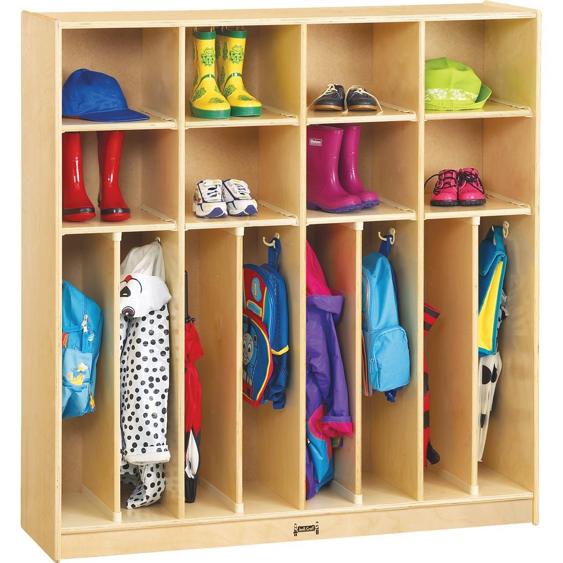 Neat-n-Trim Lockers shown with suggested storage contents
