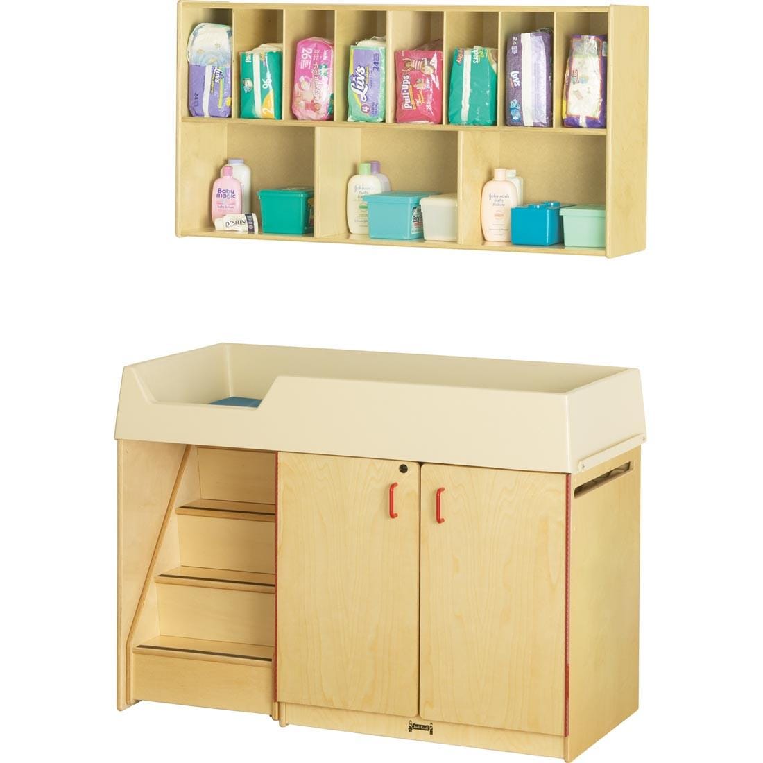 Changing Table and Shelf Unit are part of the Diaper Changer Combo Set