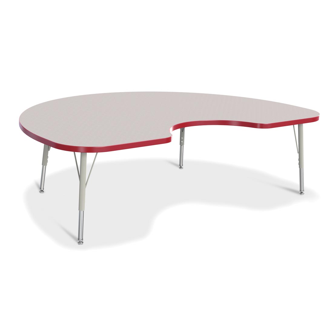 Berries Kidney Activity Table Elementary Height Gray With Red Edge