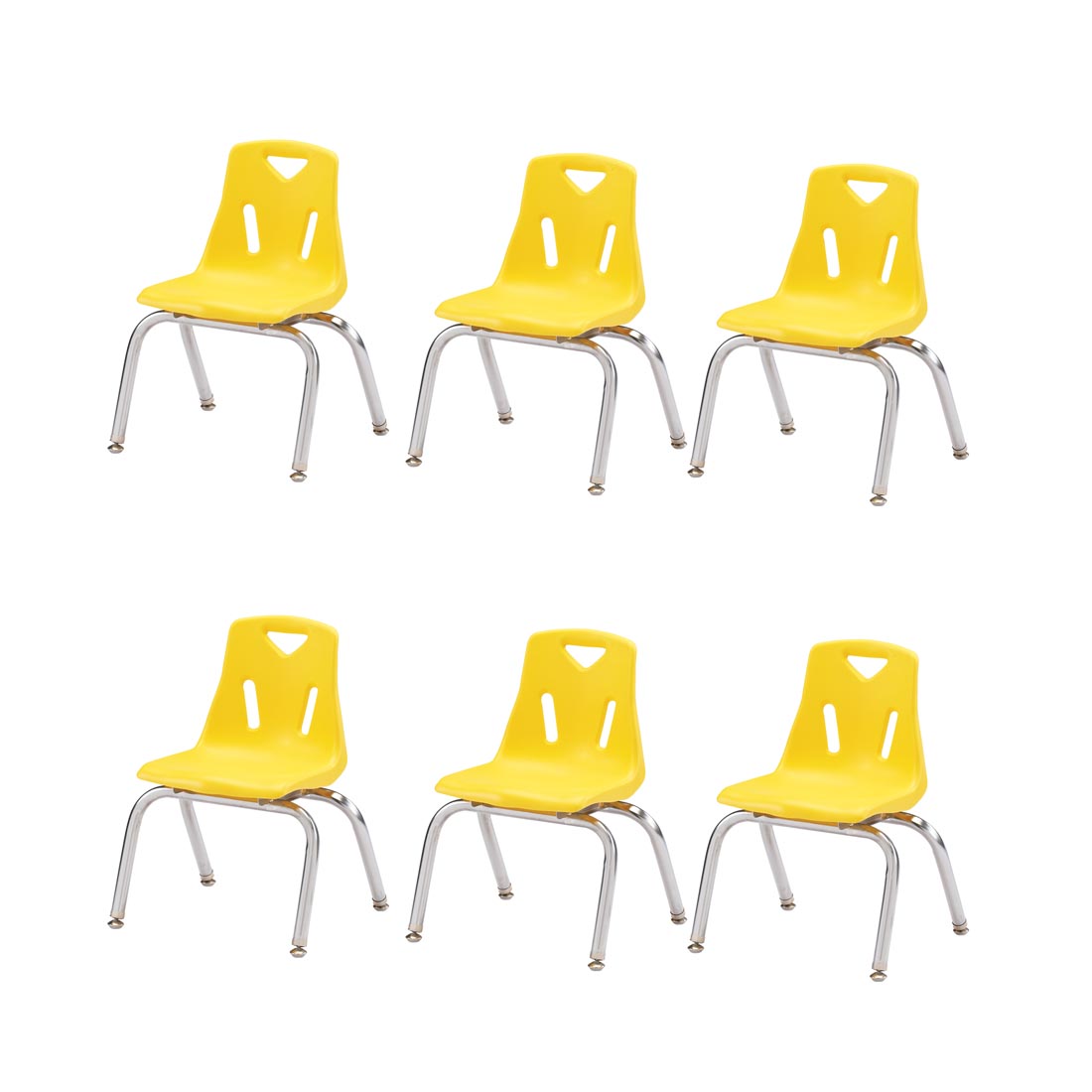 Six Yellow Berries Plastic Chairs