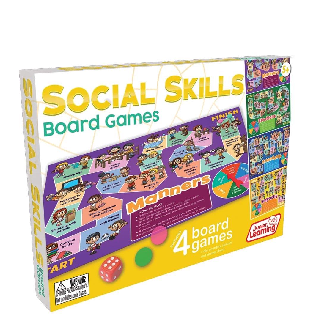 4 Social Skills Board Games by Junior Learning