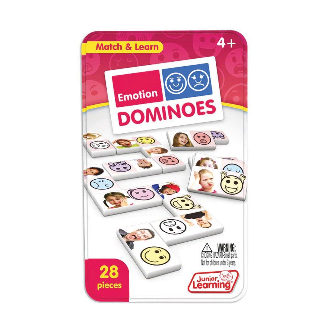 cover of tin of Emotion Dominoes By Junior Learning