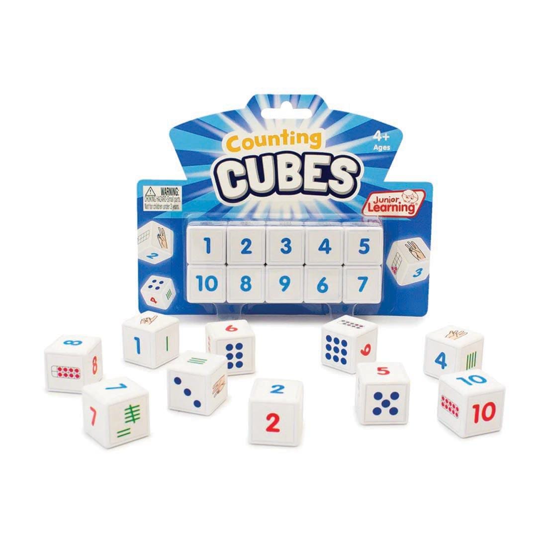 Counting Cubes By Junior Learning shown both in and out of package