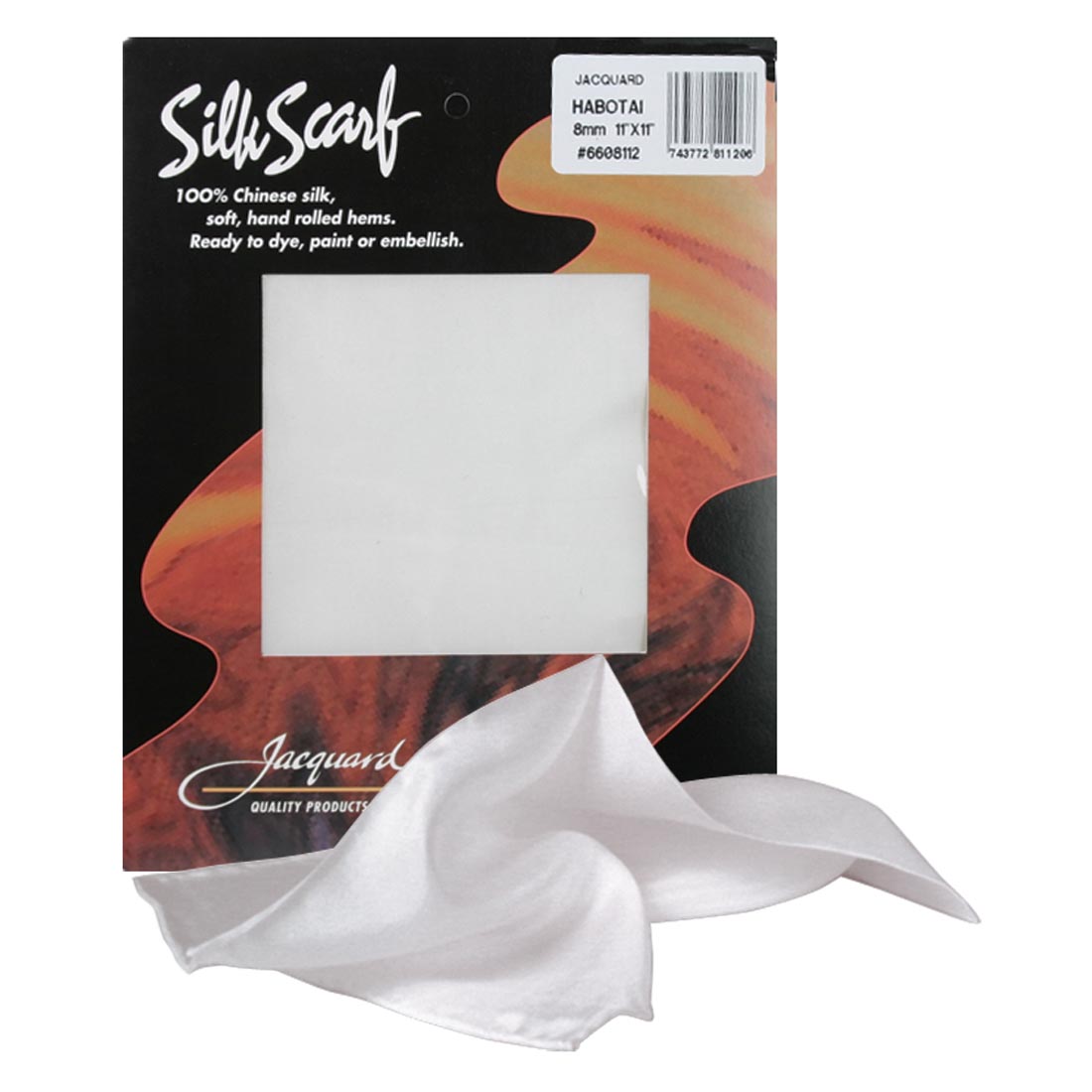 Blank White Silk Scarf