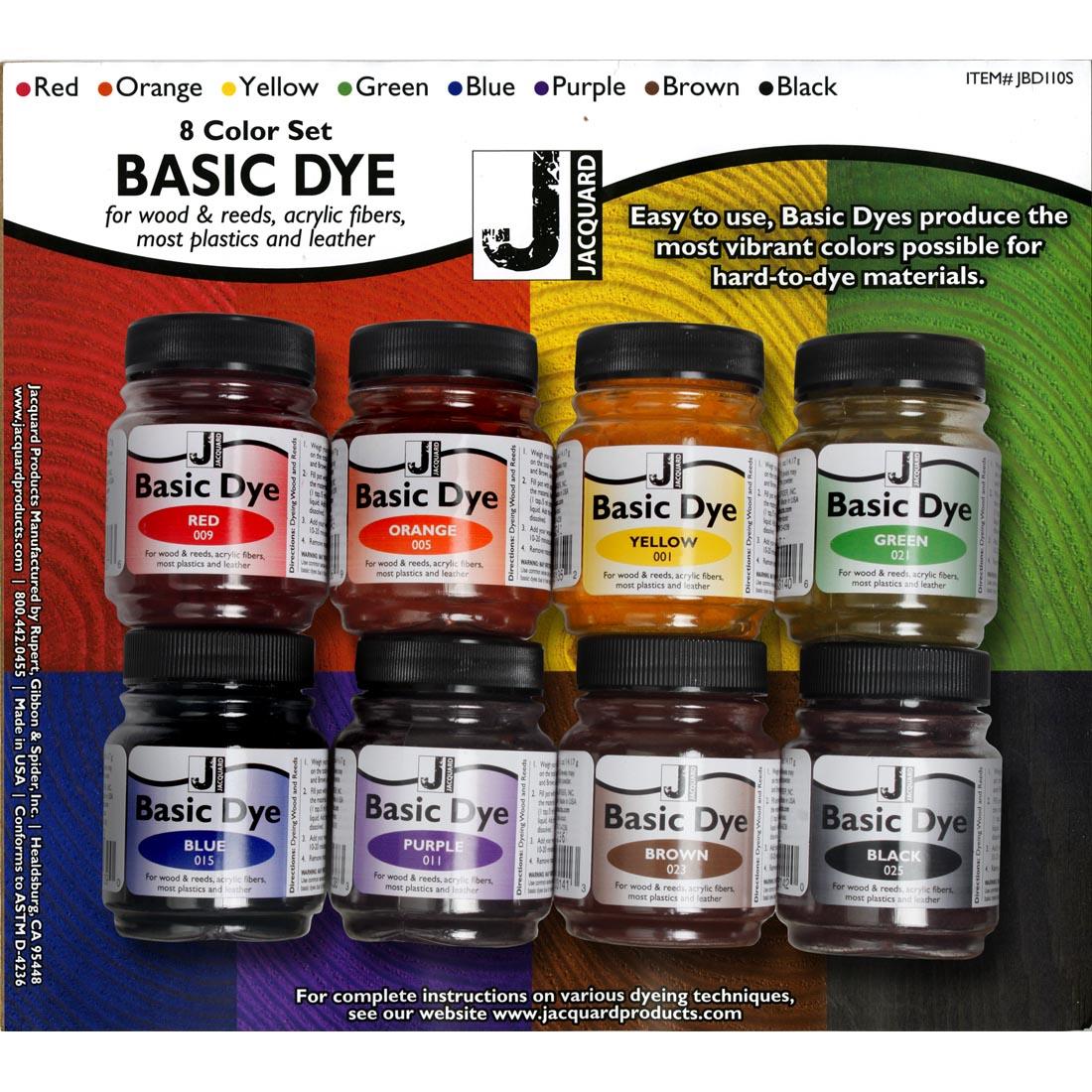 Jacquard 8-Color Basic Dye Set