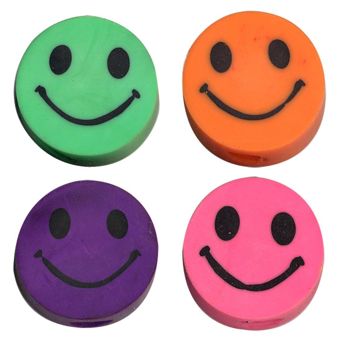 Smiley Face Pencil Topper Erasers