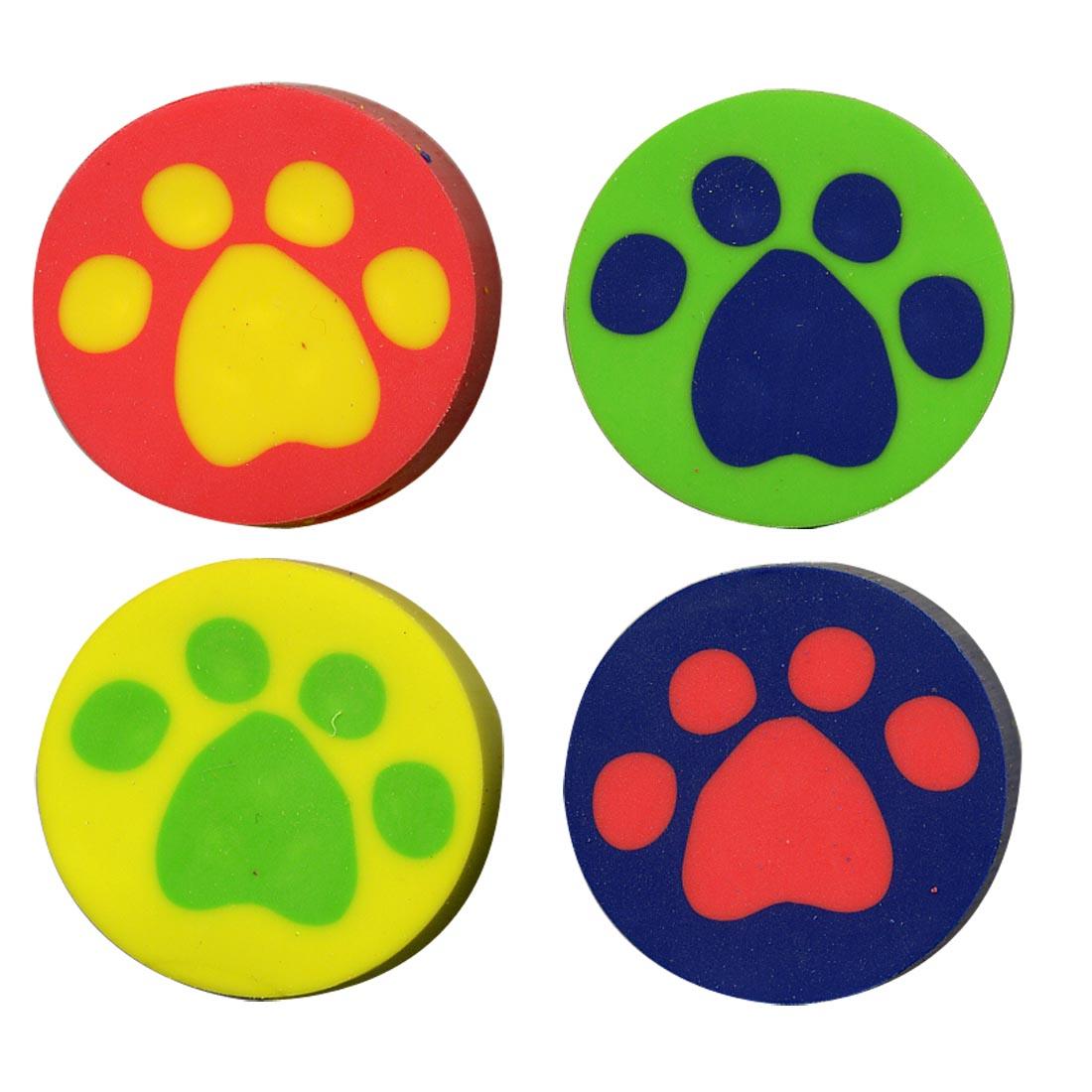 Paw Print Pencil Topper Erasers