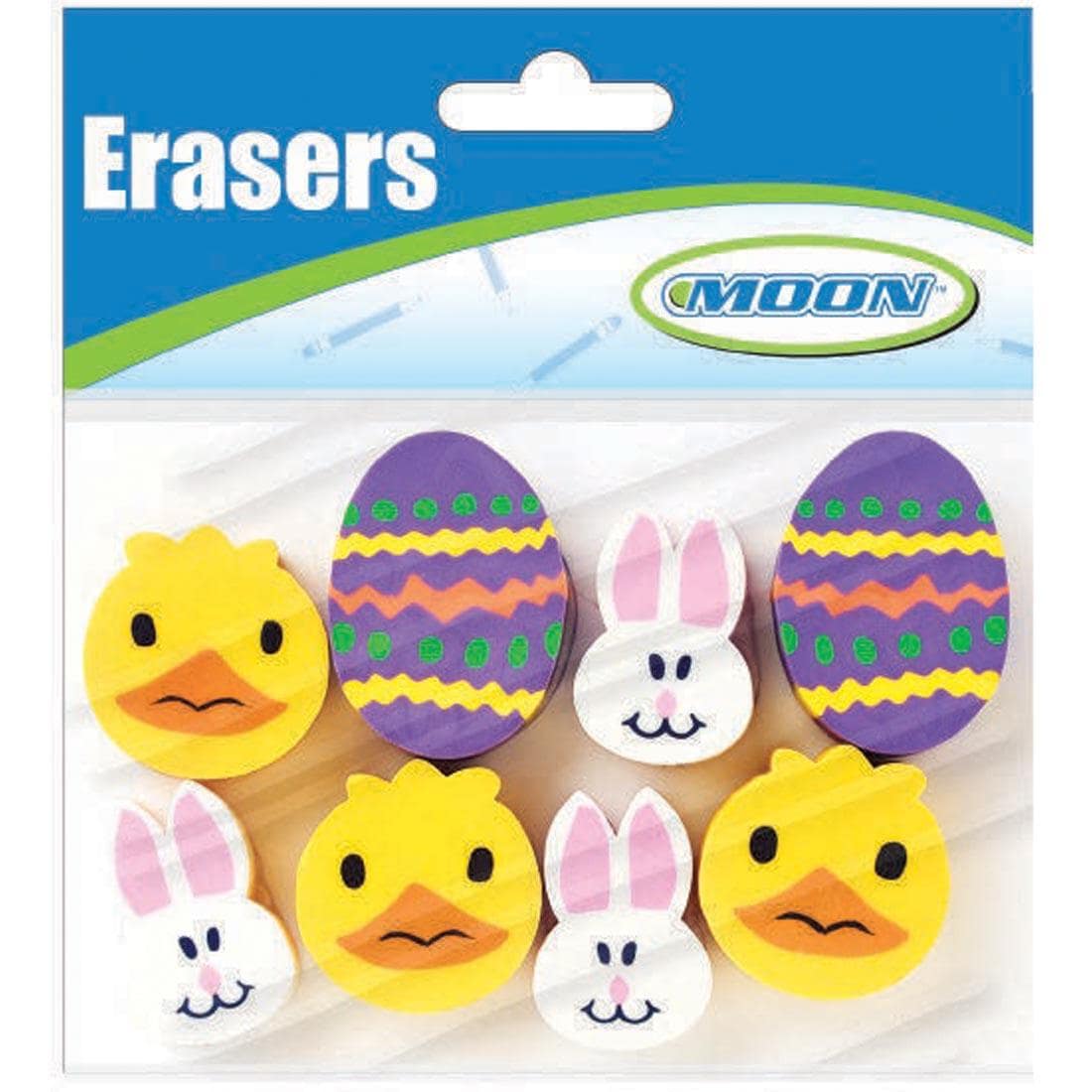 Package of Easter Fun Pencil Topper Erasers