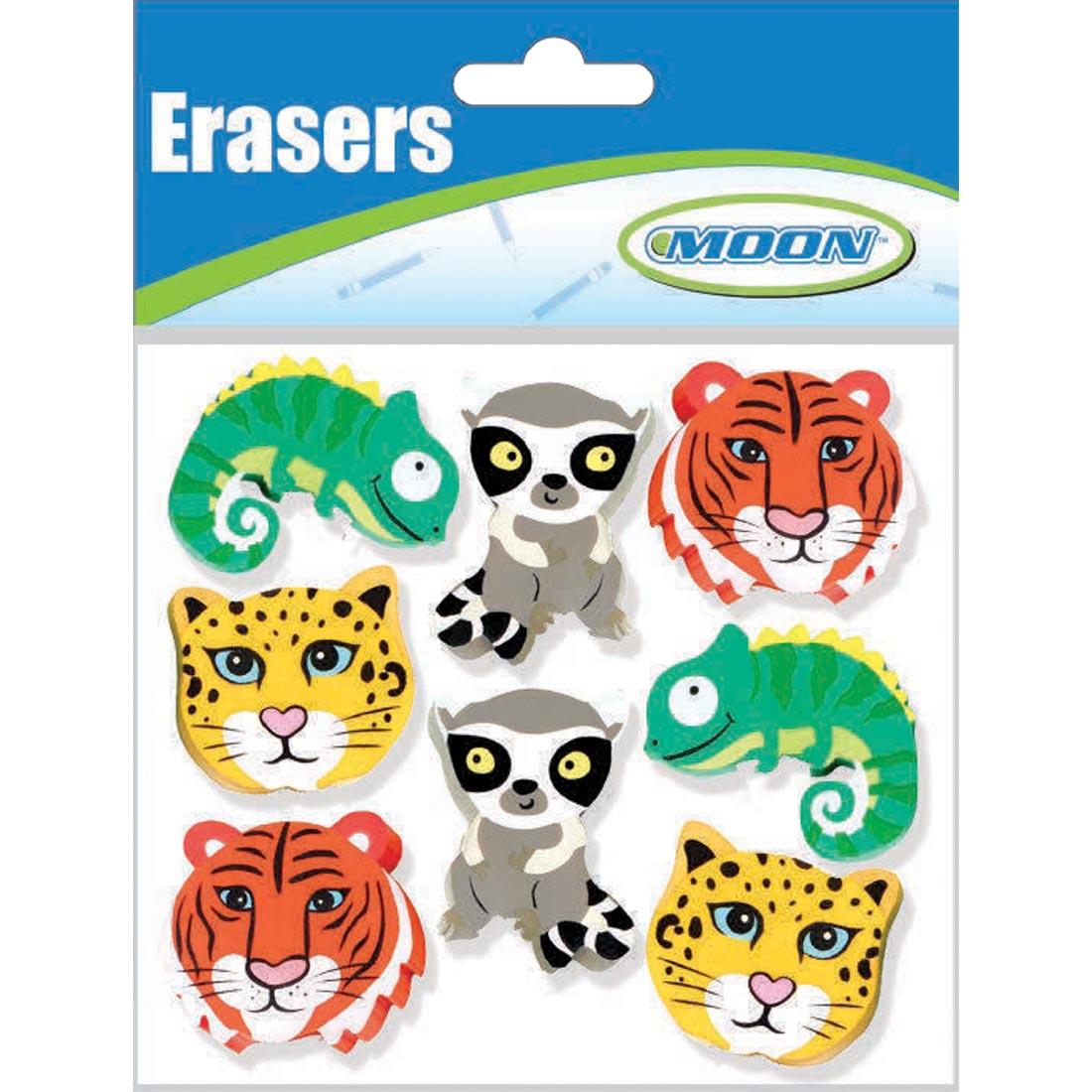 Package of Jungle Fun Pencil Topper Erasers