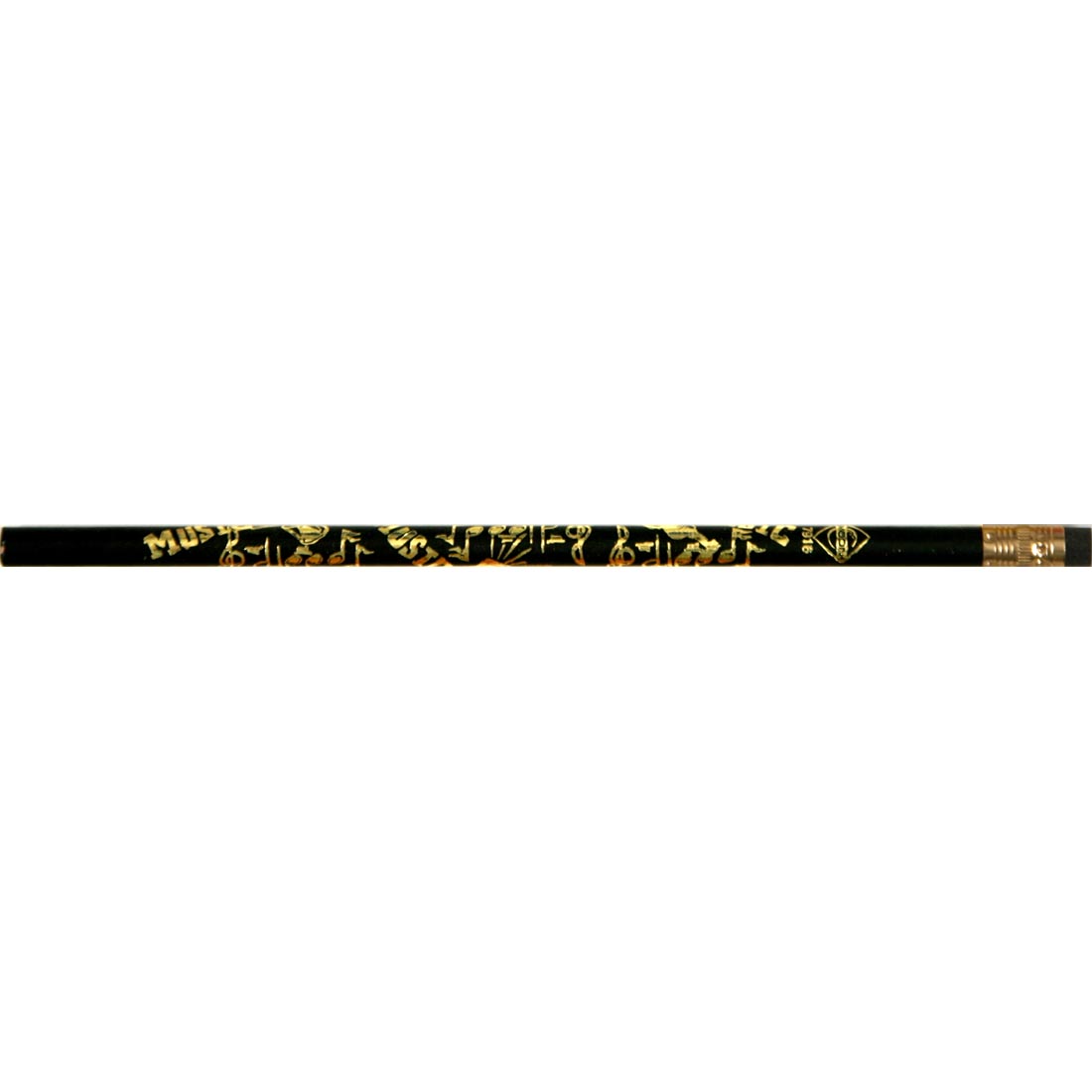 Black & Gold Musical Notes Pencil