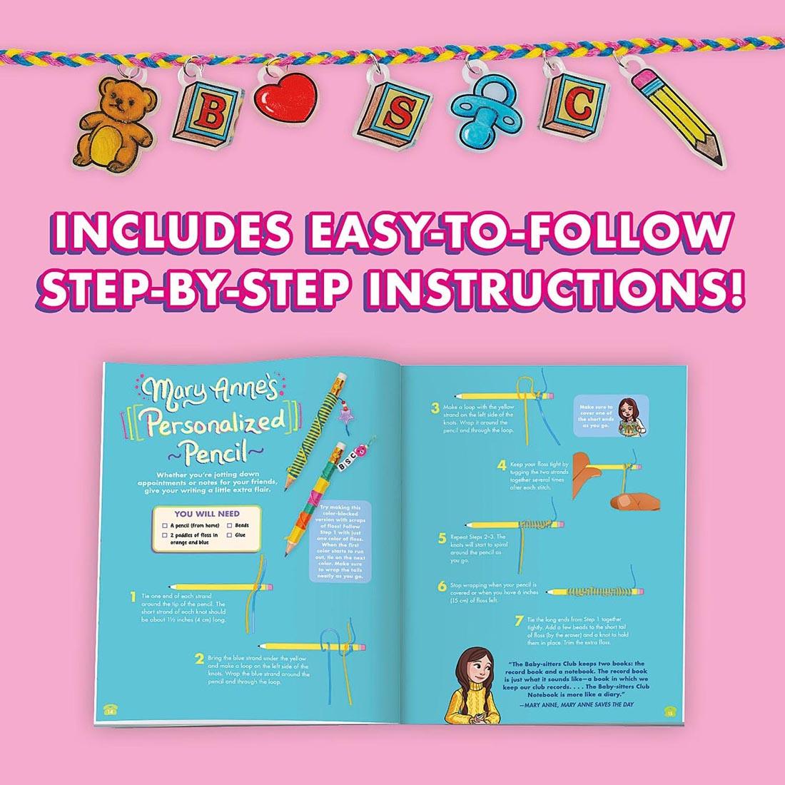 open book from the The Baby-Sitters Club Friendship Crafts By Klutz Press plus text includes easy-to-follow step-by-step instrutctions!