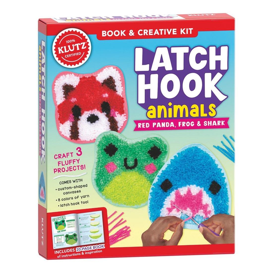 Latch Hook Animals Book and Creative Kit By Klutz Press