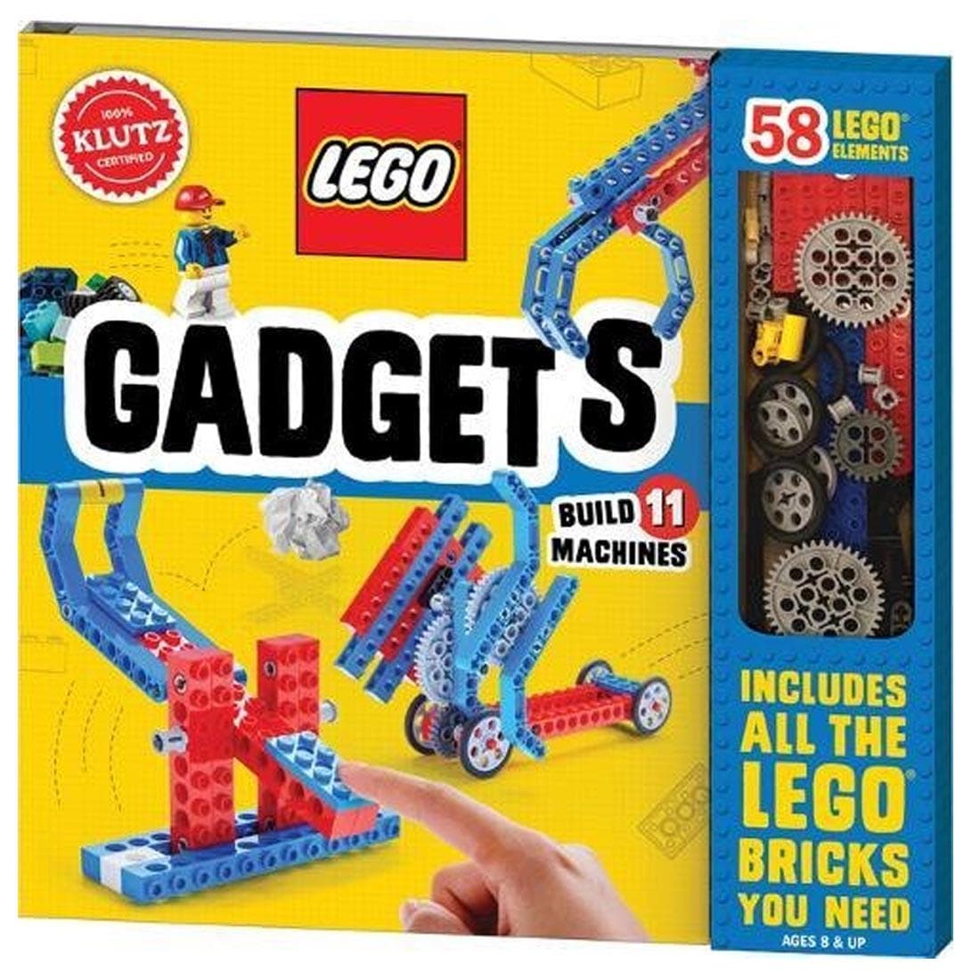 Lego gadgets packages shows machines you can make, including a catapult and a crane