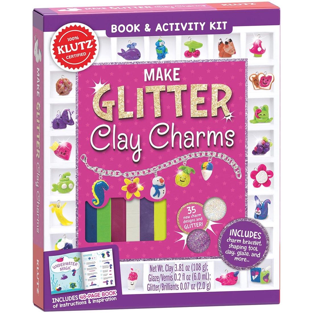 Make Glitter Clay Charms Book & Activity Kit By Klutz Press