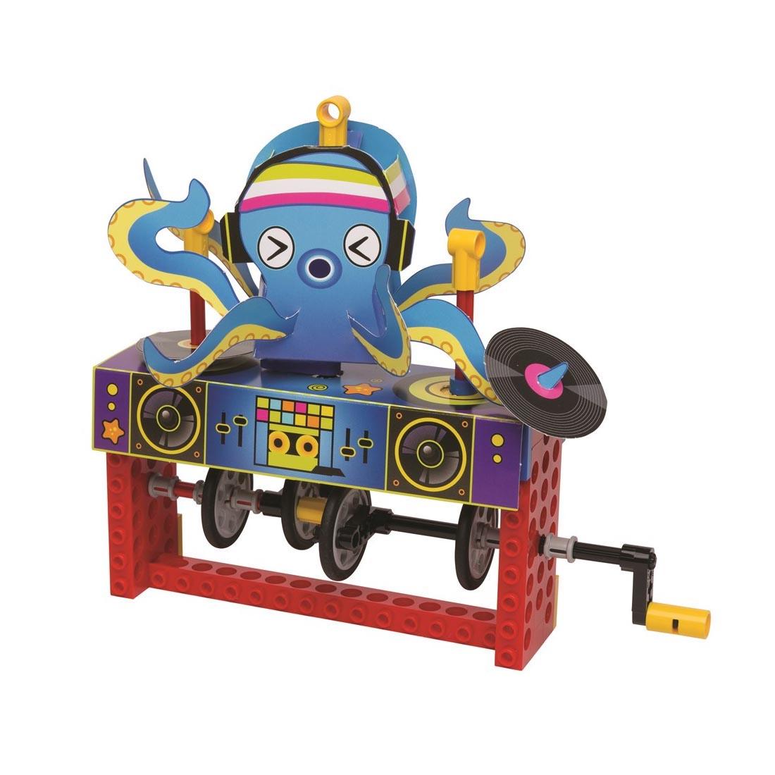 an octopus DJ lego gear bot