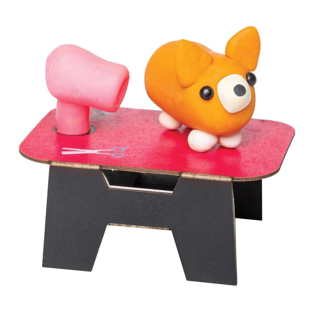 clay dog and pet hair dryer