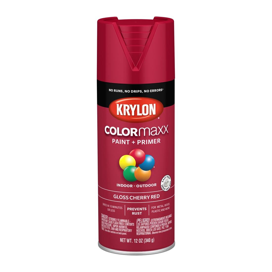 Gloss Cherry Red Krylon COLORmaxx Paint + Primer Spray Paint