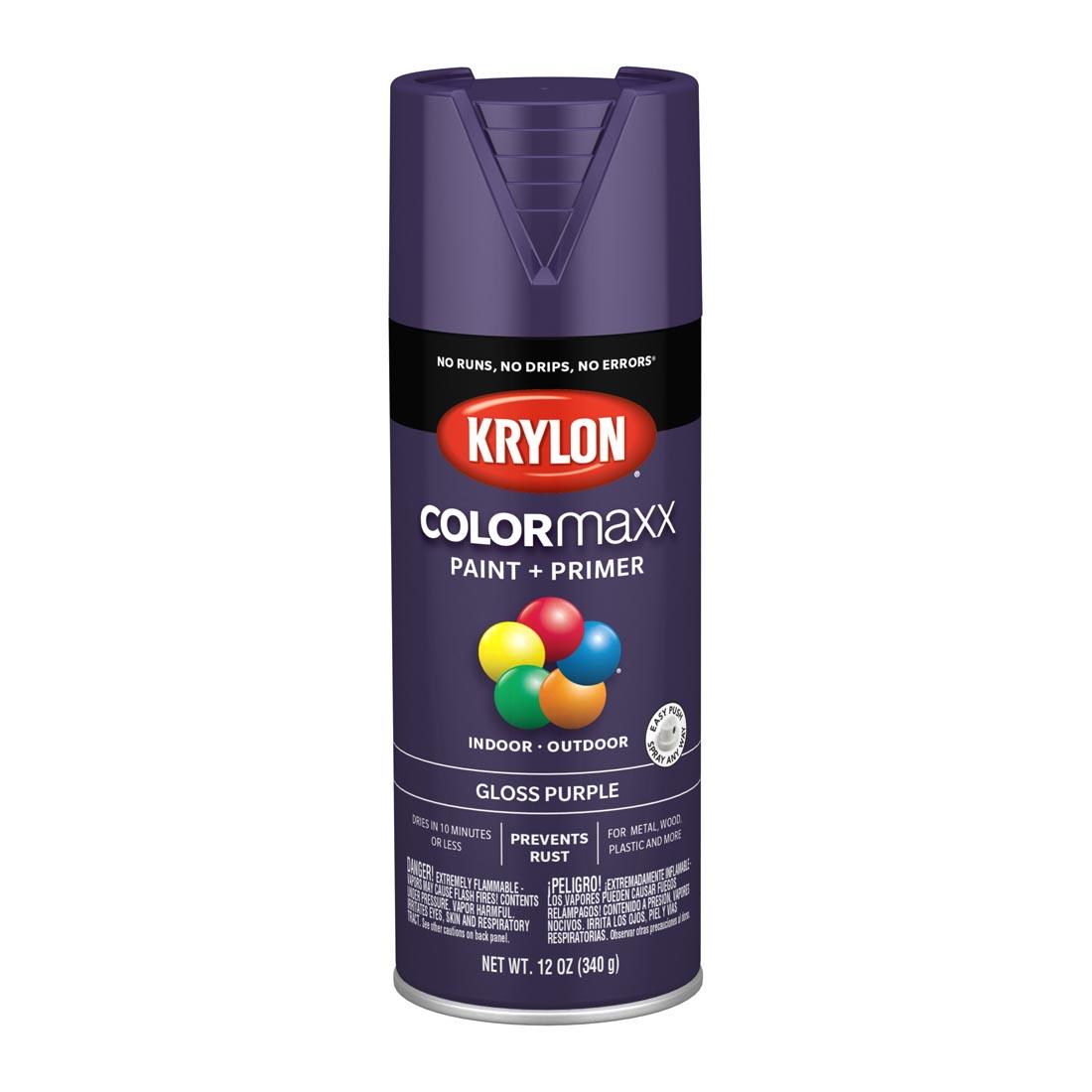 Gloss Purple Krylon COLORmaxx Paint + Primer Spray Paint