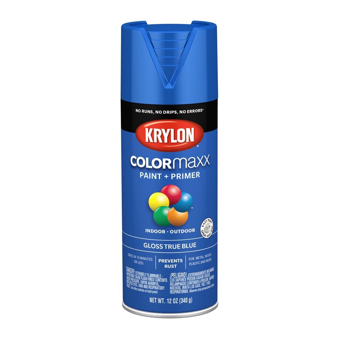 Gloss True Blue Krylon COLORmaxx Paint + Primer Spray Paint