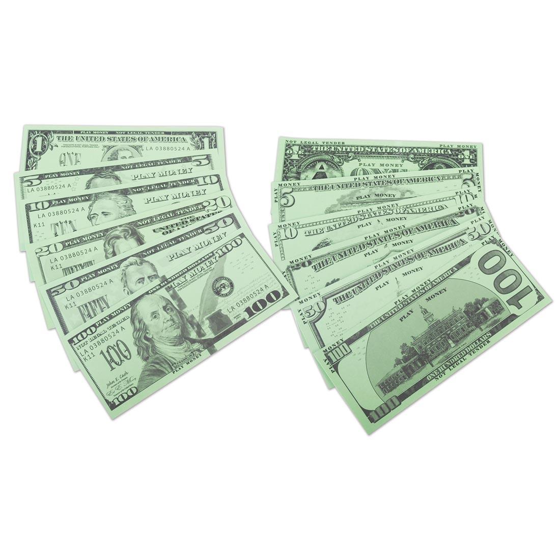 Play Money Bills Set