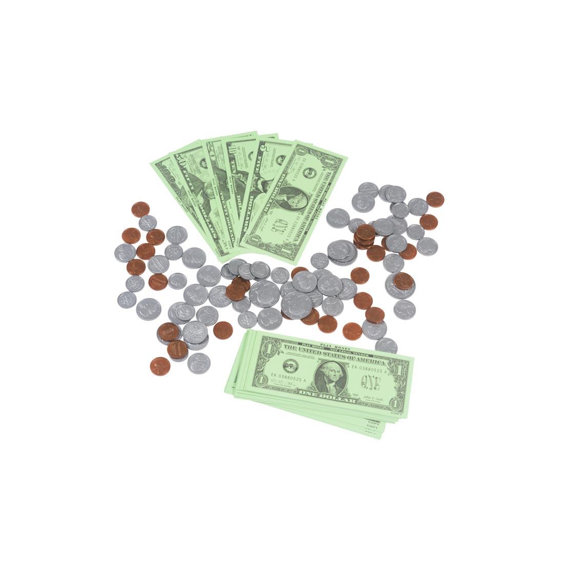 Play Money Bills & Coins Set By Learning Advantage