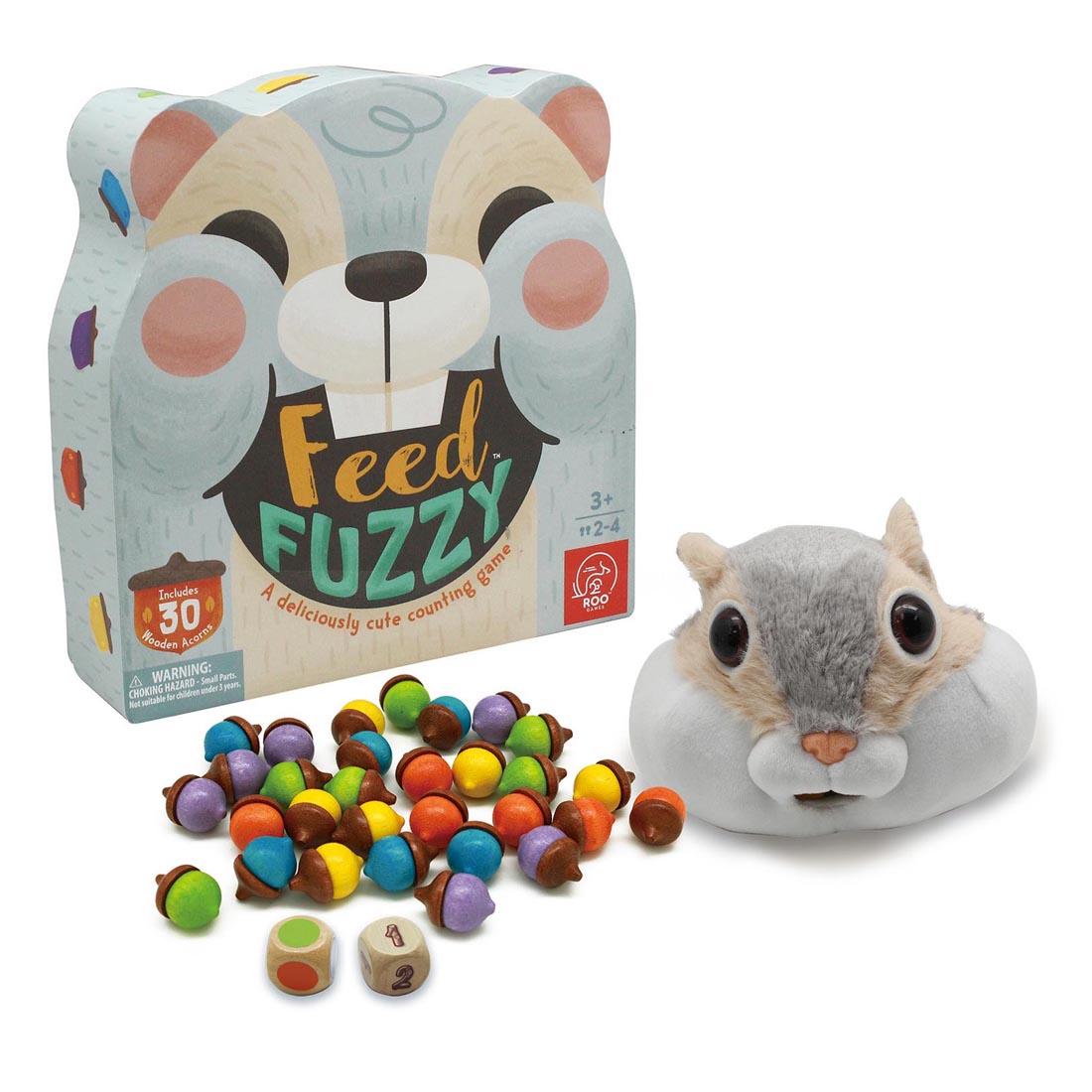 Feed Fuzzy Game acorns and chipmunk head
