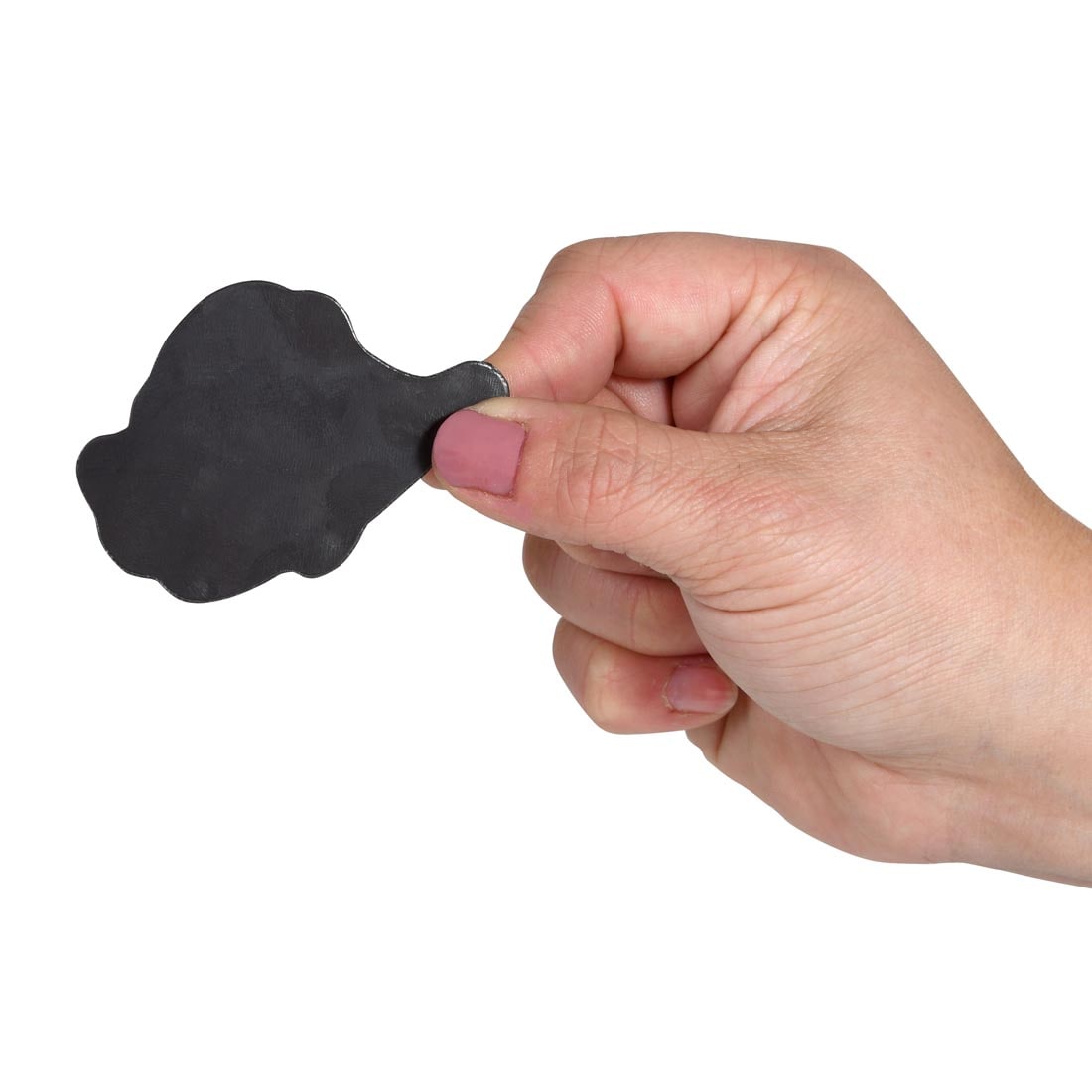 hand holding up the magnet side of a Sea Life Wooden Magnet