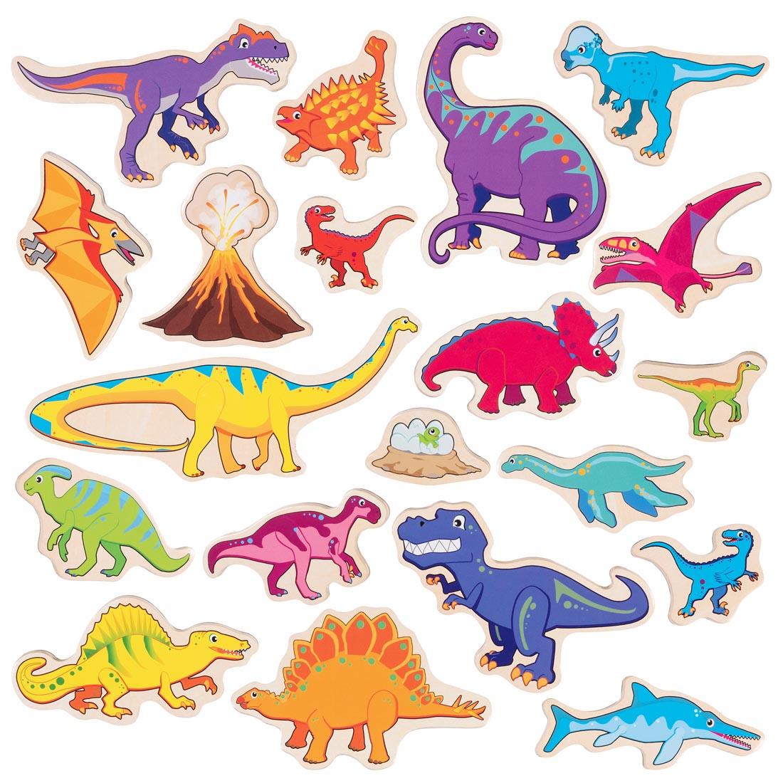 Dinosaurs Wooden Magnets