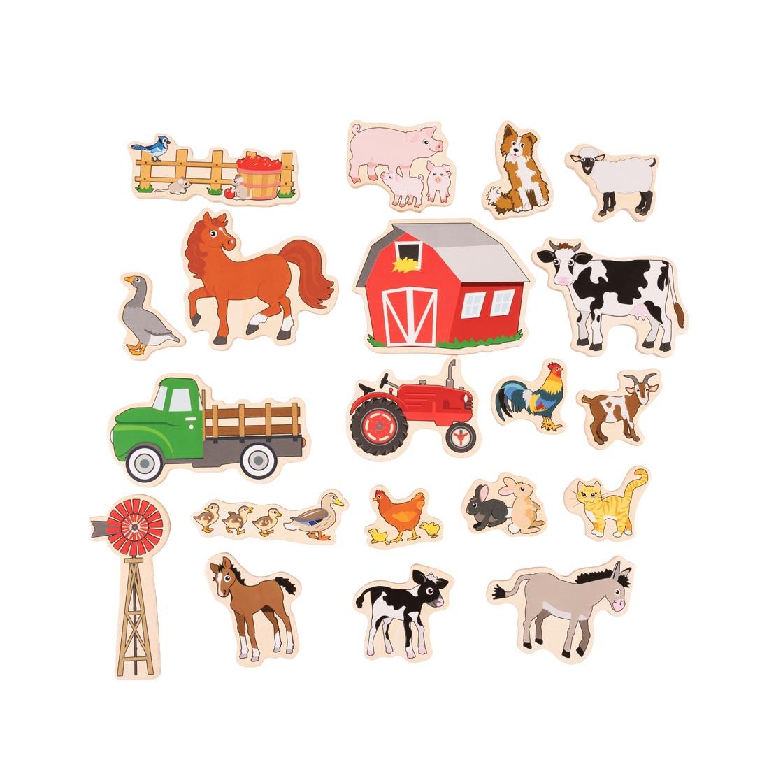 Farm Wooden Magnets By Learning Advantage